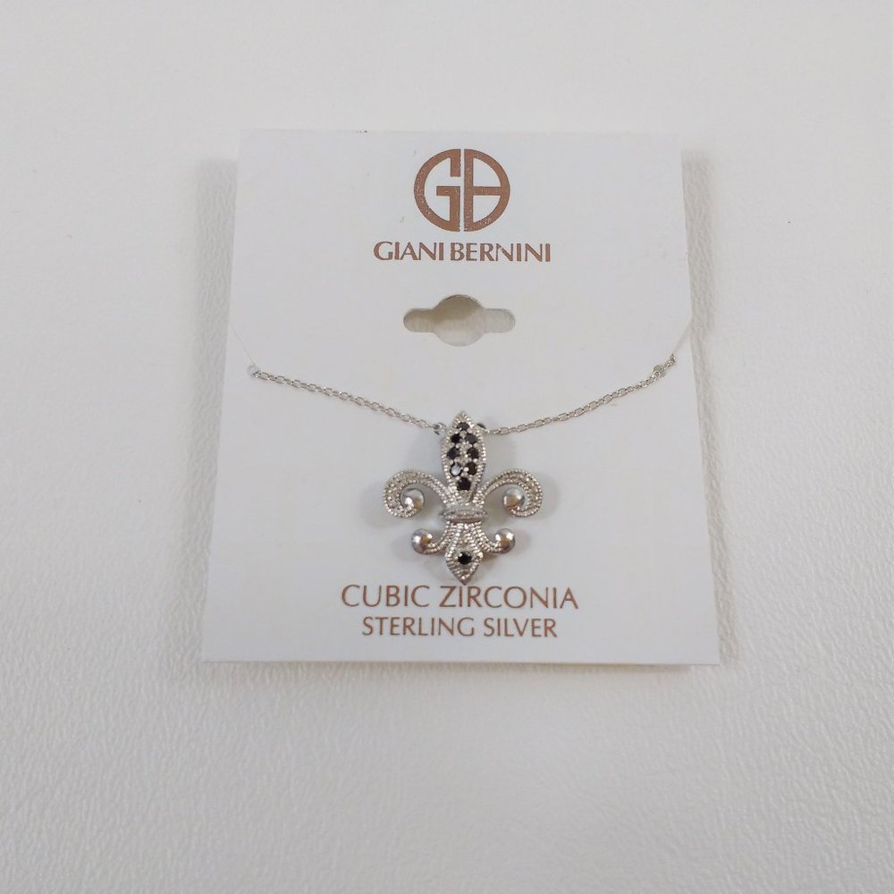 Giani Bernini Silver Fleur De Lis Necklace